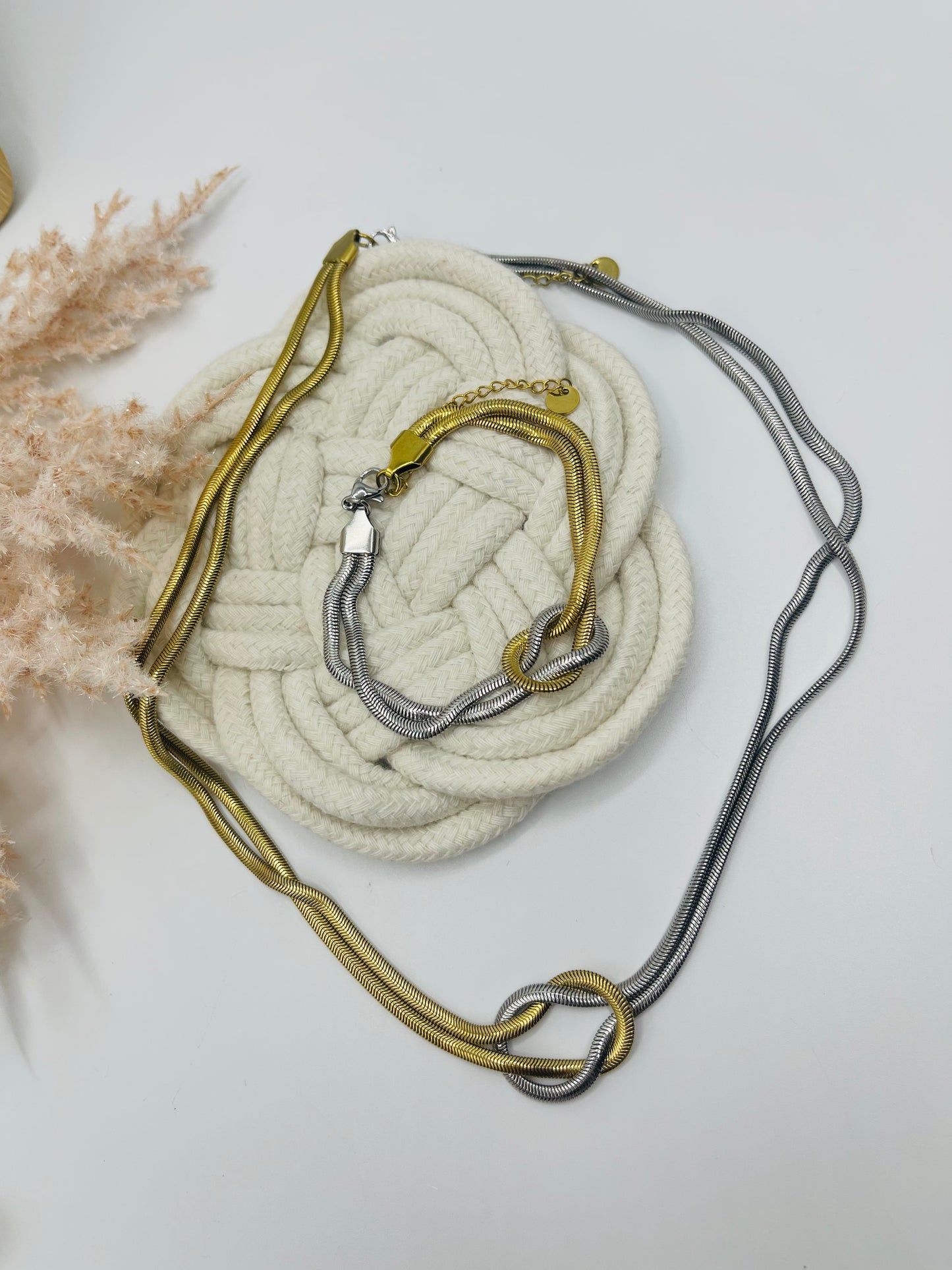 Collar 2 tonos ( no incluye pulsera )